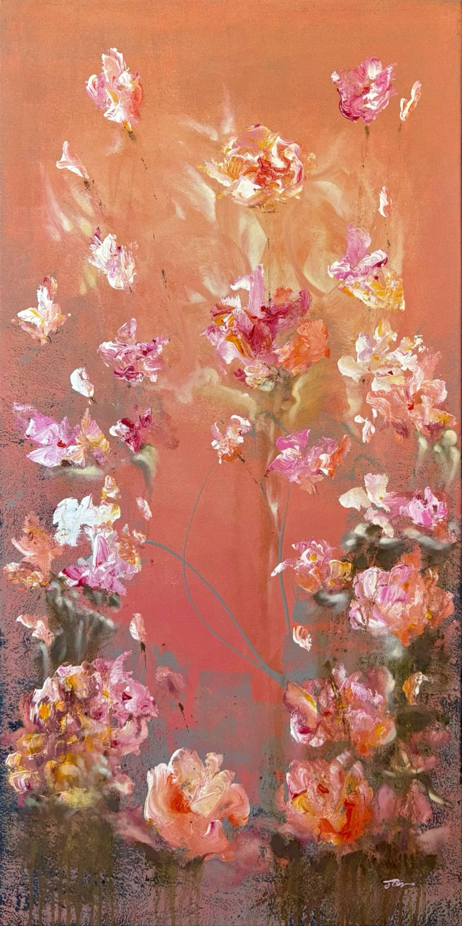 Peach Blossom, Oil painting by Joanna Purvis