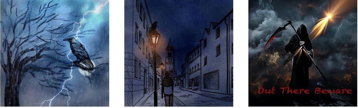 Series of atmospheric song sketches by Joanna Purvis